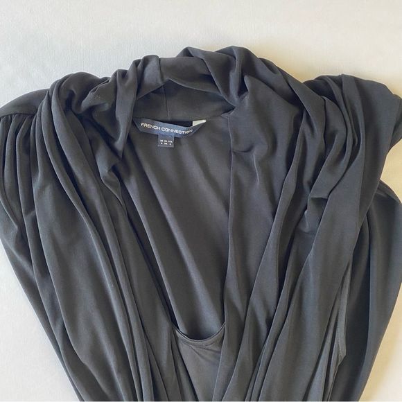 Black French connection sleeveless layered dress - Picture 7 of 9